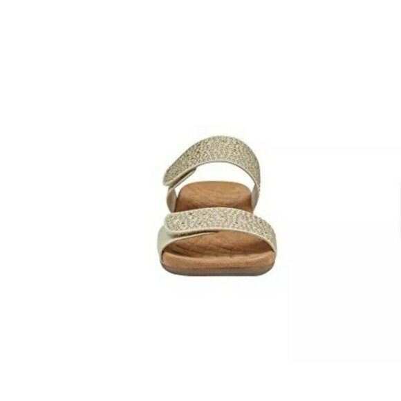 Easy Spirit Womens Abaft Leather Open Toe Casual Slide Sandals, Beige, Size 11M - Picture 2 of 4